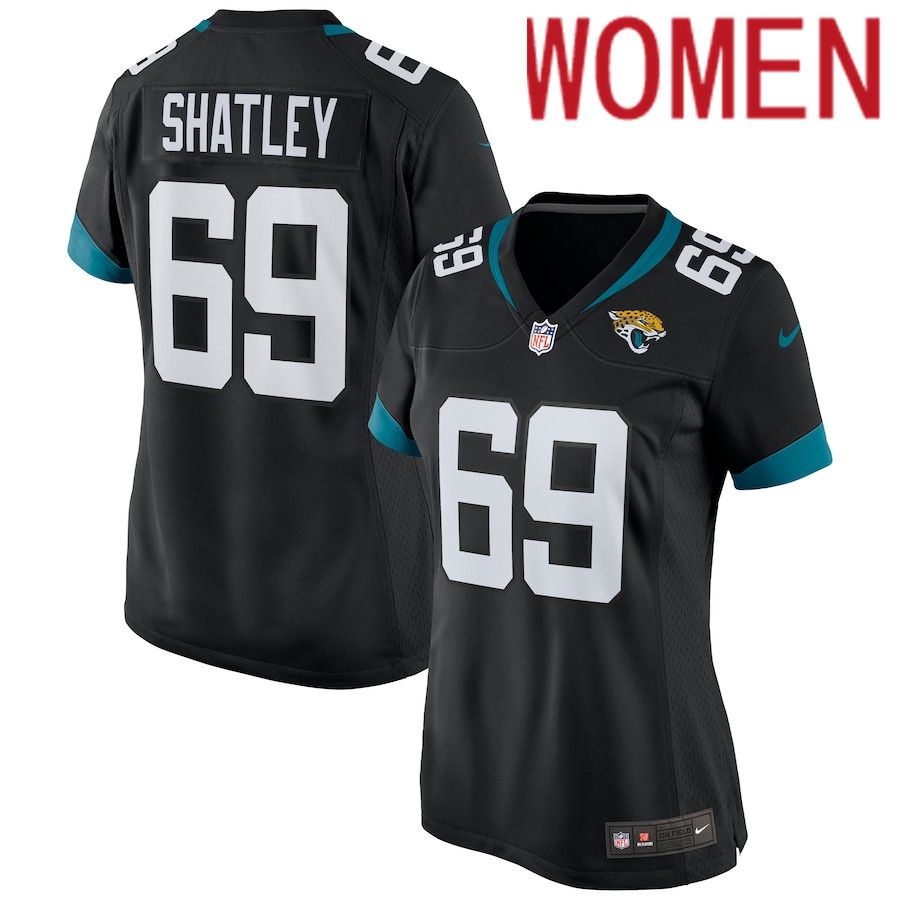 Women Jacksonville Jaguars #69 Tyler Shatley Nike Black Game NFL Jersey->women nfl jersey->Women Jersey